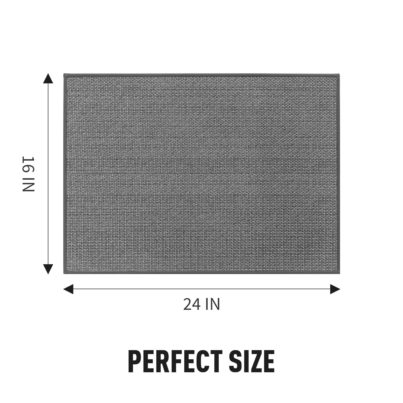 Kitchen Mat Washable Kitchen Rugs and Mats Non Skid Absorbent Runner Rugs for Kitchen Front of Sink Kitchen Floor Mats 16"X24" Dark Gray Kitchen Mats or Rugs