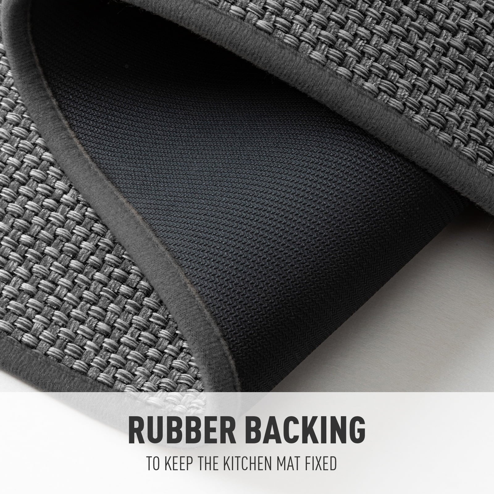 Kitchen Mat Washable Kitchen Rugs and Mats Non Skid Absorbent Runner Rugs for Kitchen Front of Sink Kitchen Floor Mats 16"X24" Dark Gray Kitchen Mats or Rugs