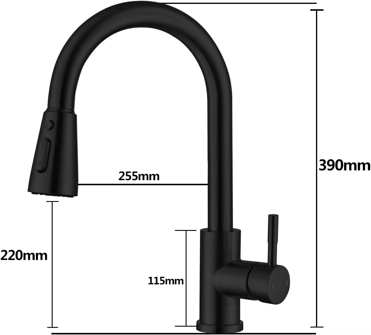 Kitchen Faucet Black Kitchen Tap Pull Out Kitchen Sink Mixer Tap Brushed Nickle Stream Sprayer Head Chrome Kitchen Water Tap